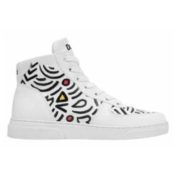 Ace Boots - Abstract Outline White